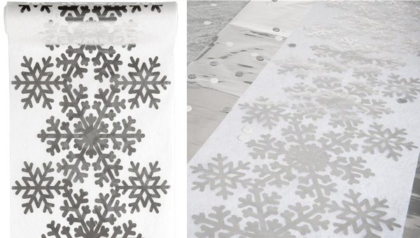 Chemin de table flocon de neige