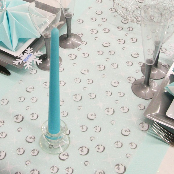 Bougie flambeau et bougeoir transparent