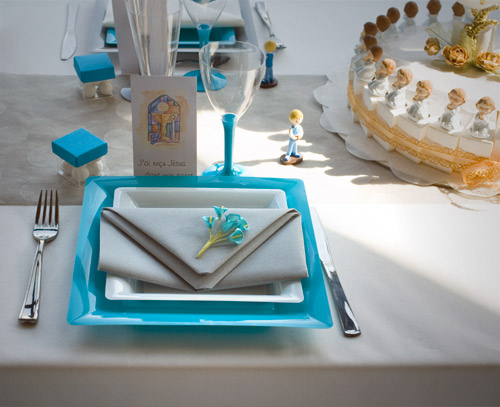 Décoration de table de communion
