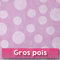 Chemin de table gros pois en intissé, fuchsia