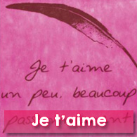 Chemin de table fuchsia Je t'aime -