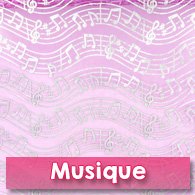 Chemin de table organza, musique, fuchsia