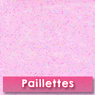Chemin de table fuchsia, à paillettes multicolores