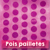 Chemin de table fuchsia, pois pailletés