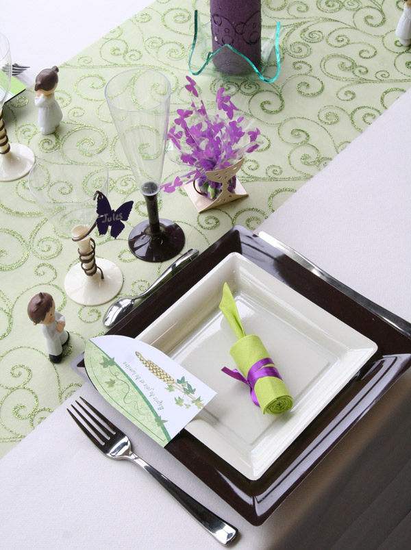 Décoration de table de communion