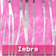 Chemin de table en intissé zébré, fuchsia