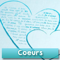 Chemin de table coeurs métallisés, turquoise Chemin de table coeurs métallisés, turquoise