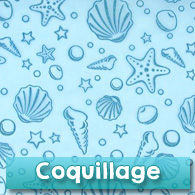 Chemin de table organza, coquillage, turquoise Chemin de table organza, coquillage, turquoise