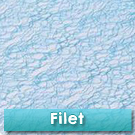 Chemin de table filet, turquoise Chemin de table filet, turquoise