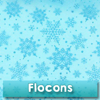Chemin de table flocon de neige, organza turquoise Chemin de table flocon de neige, organza turquoise