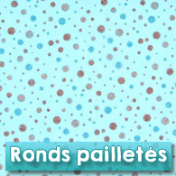 Chemin de table, ronds pailletés, turquoise Chemin de table, ronds pailletés, turquoise