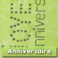 Chemin de table anniversaire, vert anis Chemin de table anniversaire, vert anis