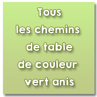 Chemin de table de couleur vert anis Chemin de table de couleur vert anis