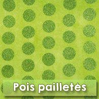 Chemin de table vert anis, pois pailletés Chemin de table vert anis, pois pailletés