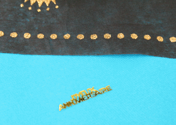 Décoration de table VIP (bleu azur, doré et noir)