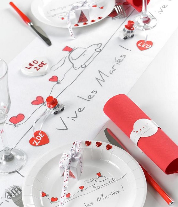 Nouveau : un chemin de table Vive les Mariés