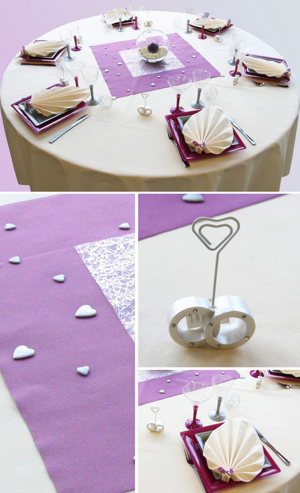 Une table romantique, signée décoration-mariage ! Une table romantique, signée décoration-mariage !
