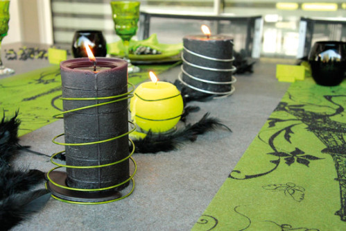 Fil métal pour décorer une bougie