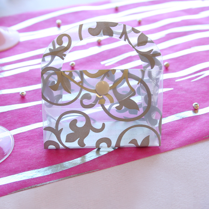 Mini sac cabas contenant à dragées