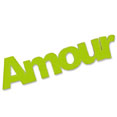 Stickers Amour en bois, anis Stickers Amour en bois, anis