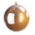 Boule plexiglas semi-transparente, or Boule plexiglas semi-transparente, or
