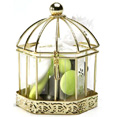 Cage à oiseaux miniature luxe, or Cage à oiseaux miniature luxe, or