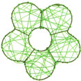 Sachet de 4 fleurs en métal Ø 8 cm, vert anis Sachet de 4 fleurs en métal Ø 8 cm, vert anis