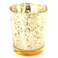Bougeoir métal en verre, or Bougeoir métal en verre, or