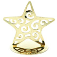 Porte carte étoile, métal, doré Porte carte étoile, métal, doré