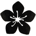 Hibiscus en feutrine, noir Hibiscus en feutrine, noir