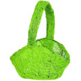 Panier à pétales en sisal vert anis Panier à pétales en sisal vert anis