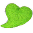 Coussin coeur en sisal vert anis Coussin coeur en sisal vert anis