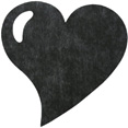 Sets de table coeur noirs Sets de table coeur noirs