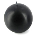 Bougie sécurité ronde 8cm, noire Bougie sécurité ronde 8cm, noire