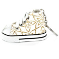Basket chaussure porte-clés fleurs dorées Basket chaussure porte-clés fleurs dorées