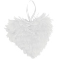 Coeur en plumes petit modèle, blanc Coeur en plumes petit modèle, blanc