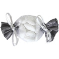 Sacs à dragées organdi, satin et gris Sacs à dragées organdi, satin et gris
