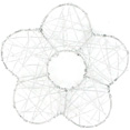 Sachet de 4 fleurs en métal Ø 8 cm, argent Sachet de 4 fleurs en métal Ø 8 cm, argent