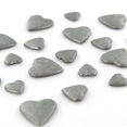 Sachet de coeurs 3D, gris Sachet de coeurs 3D, gris