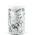 Pot de paillettes holographiques, argent Pot de paillettes holographiques, argent
