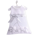 Robe à dragées blanche, voile argent Robe à dragées blanche, voile argent