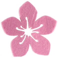 Hibiscus en feutrine, rose Hibiscus en feutrine, rose