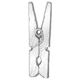 Pinces en bois, argent Pinces en bois, argent