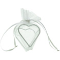 Sachets organdi coeur armuré blanc Sachets organdi coeur armuré blanc