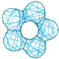 Sachet de 6 fleurs en métal Ø 5 cm, turquoise Sachet de 6 fleurs en métal Ø 5 cm, turquoise