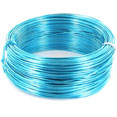 Rouleau de fil métal alu 60m, turquoise - Rouleau de fil métal alu 60m, turquoise -