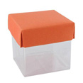 Contenant à dragées mini cube, orange Contenant à dragées mini cube, orange