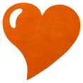 Sets de table cœur, orange Sets de table cœur, orange