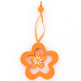 Fleurs design en bois orange Fleurs design en bois orange