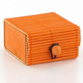 Boîtes à secrets en bambou, orange Boîtes à secrets en bambou, orange